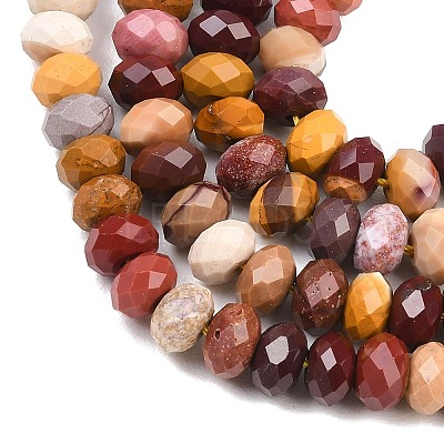 Natural Mookaite Beads Strands G-C259-A24-5x8mm-1