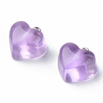 Transparent Resin Pendants RESI-R429-30B-1