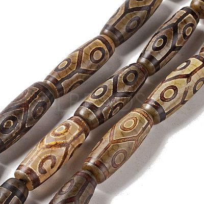 Tibetan Style dZi Beads Strands G-A024-01S-1