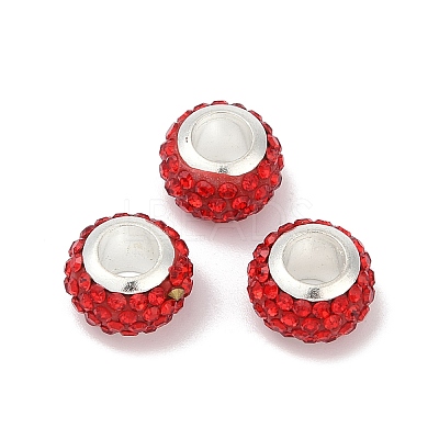 Alloy Rhinestone Clay Pave Beads ALRI-D300-03S-04-1