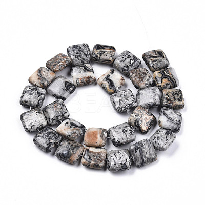 Natural Map Stone/Picasso Stone/Picasso Jasper Beads Strands G-N326-140H-1