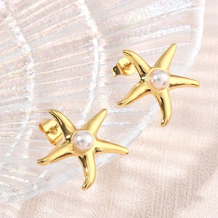304 Stainless Steel Stud Earrings SA-CBA46AF-05G-01-1
