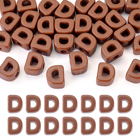 Opaque Acrylic European Beads OACR-TAC0019-006D-1