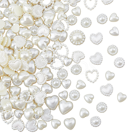 ABS Plastic Imitation Pearls Cabochons MRMJ-HY0001-16-1