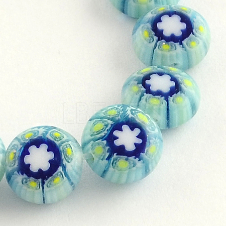 Handmade Millefiori Glass Beads Strands X-LK-R004-03D-1
