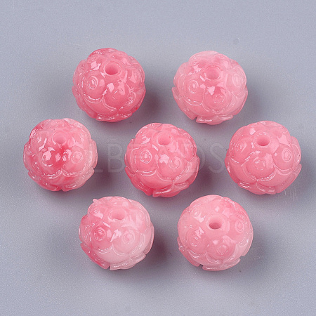 Synthetic Coral Carve Beads CORA-S027-33C-1
