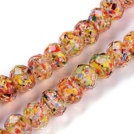 Handmade Lampwork Beads Strands X-LAMP-A064-B06-10mm-1
