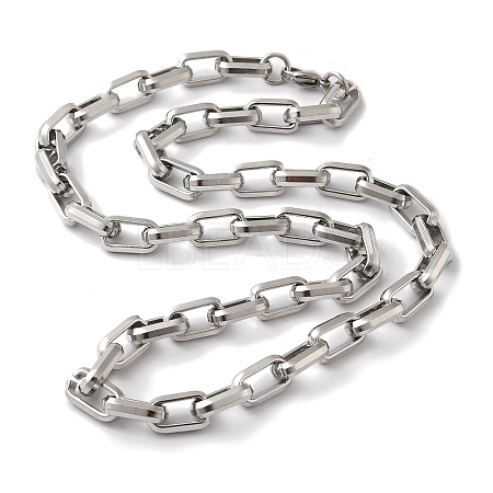 Non-Tarnish 201 Stainless Steel Cable Chain Necklaces NJEW-H033-03P-A-1