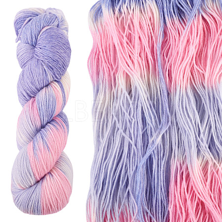 1 Skein 80% Wool 20% Acrylic Fiber Rainbow Segment Dyed Yarn OCOR-TA0003-02C-1