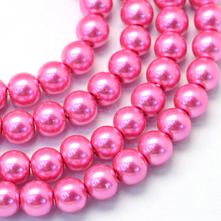 Baking Paint Glass Pearl Bead Strands HY-Q003-3mm-54-1