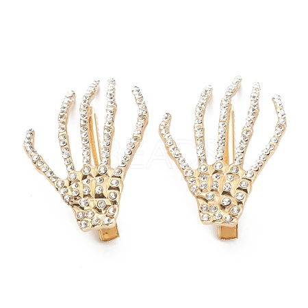 Halloween Skeleton Hands Bone Hair Clips PHAR-B086-02G-1