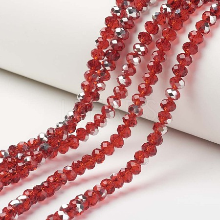 Electroplate Transparent Glass Beads Strands EGLA-A034-T4mm-M05-1