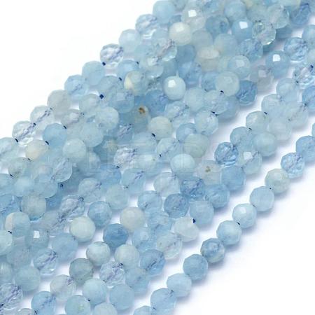 Natural Aquamarine Beads Strands G-E411-19B-3mm-1