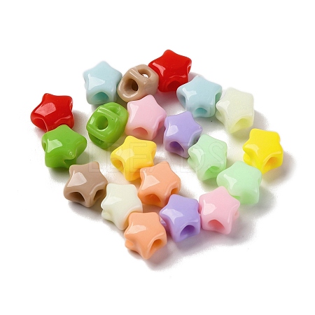 Opaque Acrylic Beads MACR-F080-10-1