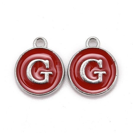 Platinum Plated Alloy Enamel Charms LS-ENAM-S118-03G-P-1