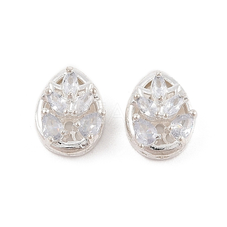 Rack Plating Brass Micro Pave Cubic Zirconia Beads KK-F879-13S-1