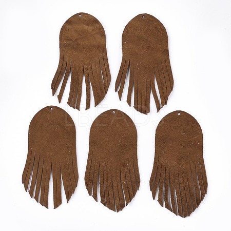 Eco-Friendly Sheepskin Leather Tassel Big Pendants FIND-S301-14D-1