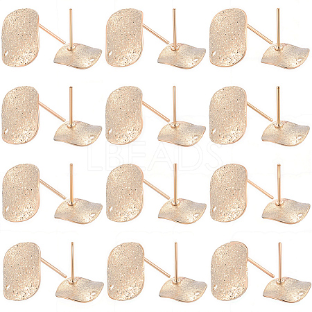 40Pcs Brass Stud Earrings Findings KK-SC0006-87G-1