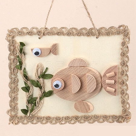 DIY Fish Painting Handmade Materials Package for Parent-Child DIY-P036-05-1