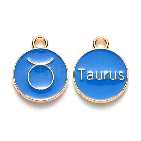 Alloy Enamel Pendants X-ENAM-S124-01B-02C-1