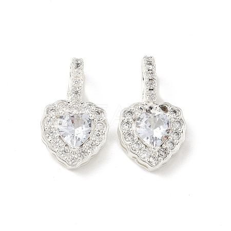 Brass Micro Pave Cubic Zirconia Pendants KK-Z139-05S-03-1