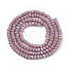Electroplate Opaque Solid Color Glass Beads Strands LS-EGLA-A044-P1mm-L13-3