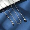 Non-Tarnish 304 Stainless Steel Cable Chain Necklace for Men Women NJEW-K245-014B-3