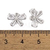 Brass Micro Pave Clear Cubic Zirconia Charms KK-L212-14P-3