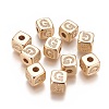 Brass Micro Pave Cubic Zirconia Beads KK-K238-16G-G-1