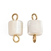 Natural Shell Square Connector Charms STAS-D378-23G-1