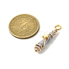 2Pcs Electroplated Natural Quartz Crystal Dyed Copper Wire Wrapped Pendants PALLOY-JF03164-01-2