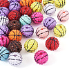 30Pcs Sport Theme Resin Rhinestone Beads RESI-TA0003-96C-2