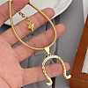 Summer Brass Pave Clear Cubic Zirconia Charm Bracelets WG5CA06-02-1