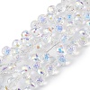 Transparent Electroplate Glass Beads Strands EGLA-F152B-AB02-1