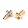 Rack Plating Brass Cubic Zirconia Beads KK-B051-06G-04-2