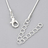 Brass Round Snake Chain Necklace Making MAK-T006-11B-S-2