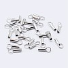 Anti-Tarnish Rhodium Plated 925 Sterling Silver Cord Ends STER-F036-21P-2.5mm-1