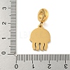 Ion Plating(IP) 304 Stainless Steel Enamel European Dangle Charms STAS-U005-33G-02-3