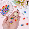 40Pcs Pride UV Plating Rainbow Iridescent Acrylic European Beads MACR-SC0002-66-3