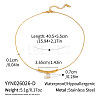 304 Stainless Steel Pave Clear Cubic Zirconia Pendant Necklaces for Women UD0766-3-1