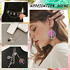 Ion Plating(IP) 201 Stainless Steel Filigree Pendants Locking Stitch Markers HJEW-PH01562-6