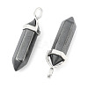 Natural Black Stone Double Terminated Pointed Pendants G-F295-04M-2