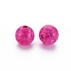 Transparent Crackle Acrylic Beads MACR-S373-66C-N17-3