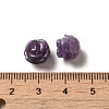 Natural Lepidolite/Purple Mica Carved Flower Scattered Beads G-O156-B-24-3