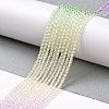 Transparent Gradient Color Glass Beads Strands GLAA-G101-2mm-03-3