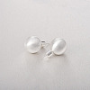 Round Ball Drawbench Brass Ear False Plugs for Women EJEW-G391-24B-S-1