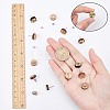 SUNNYCLUE Natural Wood Stud Earrings EJEW-SC0001-22P-3