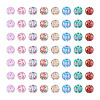 240Pcs 8 Colors Transparent Baking Painted Glass Beads GLAA-TA0001-18-9
