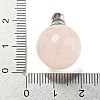 Natural Rose Quartz Perfume Bottle Pendants G-K338-22P-02-3
