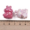 UV Plating Opaque Acrylic Beads MACR-C036-11-4
